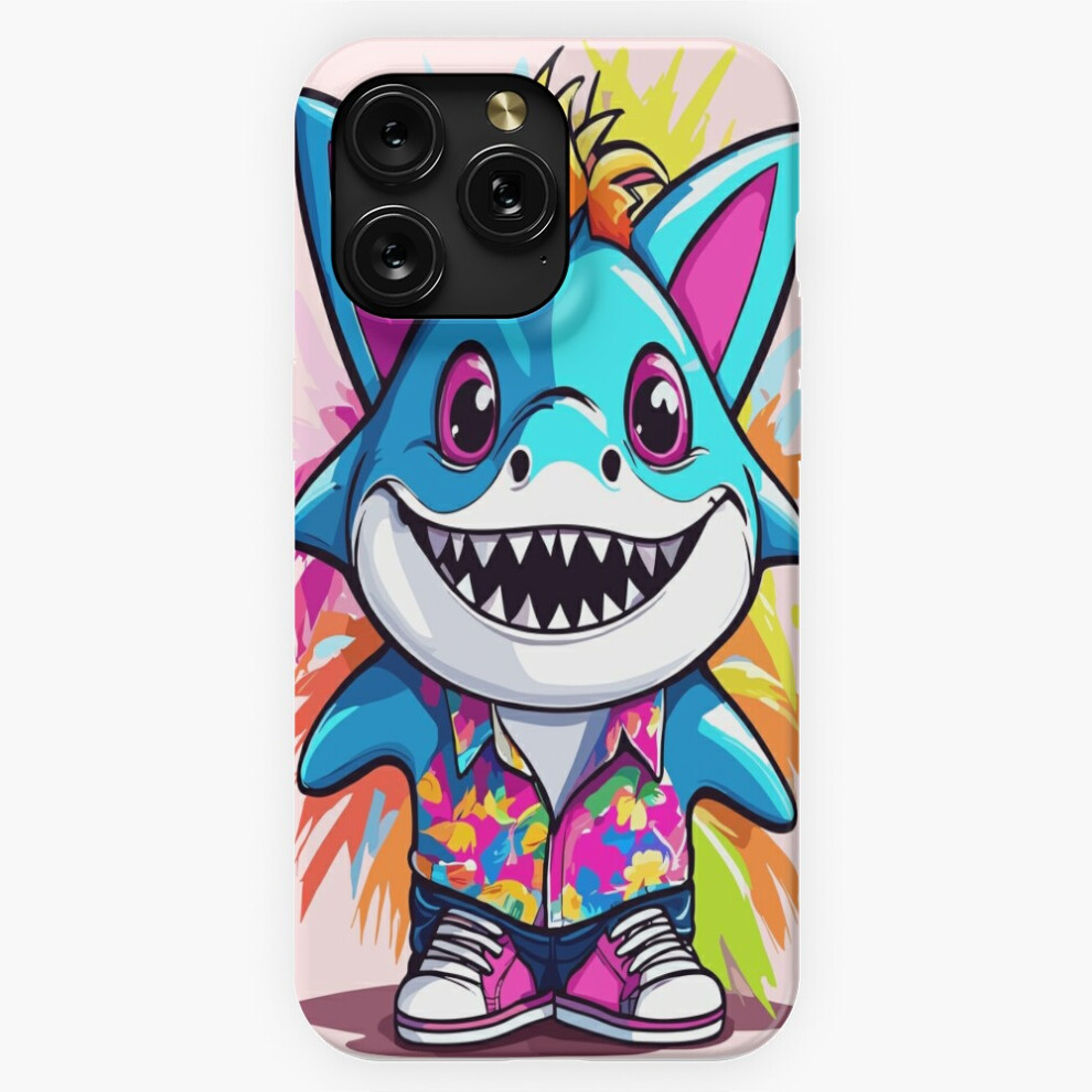 (Retro "80S Cartoon Shark" Design - Dive Into Nostalgia=4473) Phone Case For Iphone Samsung 19 18 17 16 14 13 12 11 Plus Pro Max Galaxy S28 S27 S26 S2 4741628072272