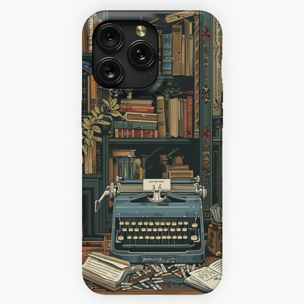 (Inkblot Dreams: Antique Typewriter - Academia Aesthetic =5297) Phone Case For Iphone Samsung 19 18 17 16 14 13 12 11 Plus Pro Max Galaxy S28 S27 Dark 4741628080673