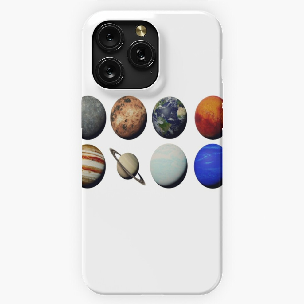(Solar System Planets Isolated On Background=5290) Phone Case For Iphone Samsung 19 18 17 16 14 13 12 11 Plus Pro Max Galaxy S28 S27 S26 S25 S24 White 4741628080604