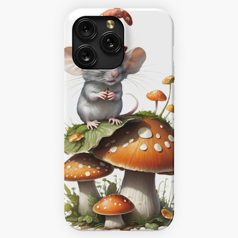 (A Little Mouse In A Cap Sits On A Mushroom=5284) Phone Case For Iphone Samsung 19 18 17 16 14 13 12 11 Plus Pro Max Galaxy S28 S27 S26 S25 S24 S2 Red 4741628080543
