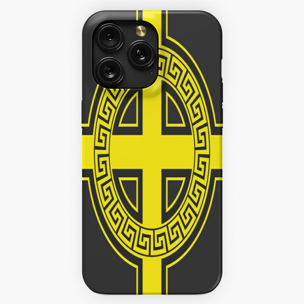 (Celtic Cross - Version With Circle And Frieze In And Black=5169) Phone Case For Iphone Samsung 19 18 17 16 14 13 12 11 Plus Pro Max Galaxy S28 Yellow 4741628079370