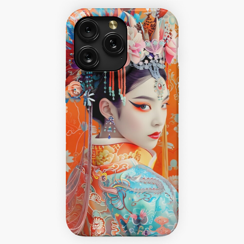 (Elegant Woman In Traditional Attire With Floral Backdrop=5206) Phone Case For Iphone Samsung 19 18 17 16 14 13 12 11 Plus Pro Max Galaxy S28 S27 S26 4741628079752