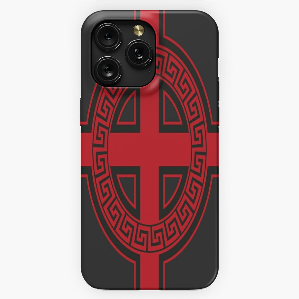 (Celtic Cross - Version With Circle And Frieze In And Black=5147) Phone Case For Iphone Samsung 19 18 17 16 14 13 12 11 Plus Pro Max Galaxy S28 S2 Red 4741628079141