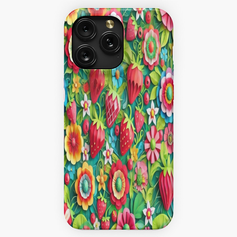 (Paper Garden Of Strawberries And Flowers=5598) Phone Case For Iphone Samsung 19 18 17 16 14 13 12 11 Plus Pro Max Galaxy S28 S27 S26 S25 S24 S23 S22 4741628083742
