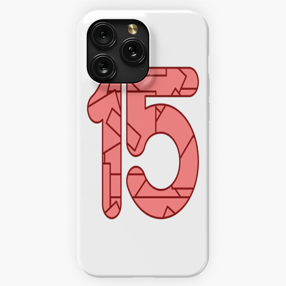 (The Number Fifteen (15) In Red=6318) Phone Case For Iphone Samsung 19 18 17 16 14 13 12 11 Plus Pro Max Galaxy S28 S27 S26 S25 S24 S23 S22 Ultr Light/Red 4741628091099