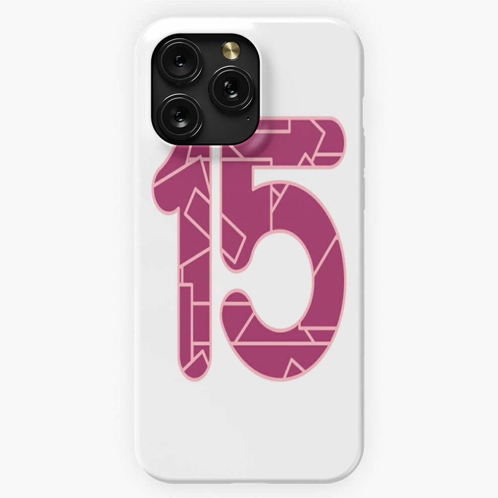 (The Number Fifteen (15) In Pink=6274) Phone Case For Iphone Samsung 19 18 17 16 14 13 12 11 Plus Pro Max Galaxy S28 S27 S26 S25 S24 S23 S22 Ultr Dark/Pink 4741628090641