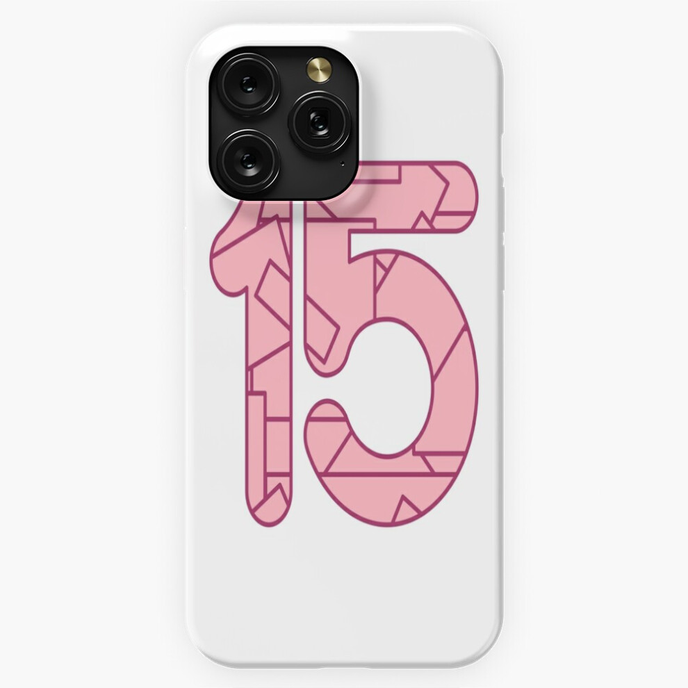 (The Number Fifteen (15) In Pink=6265) Phone Case For Iphone Samsung 19 18 17 16 14 13 12 11 Plus Pro Max Galaxy S28 S27 S26 S25 S24 S23 S22 Ult Light/Pink 4741628090559