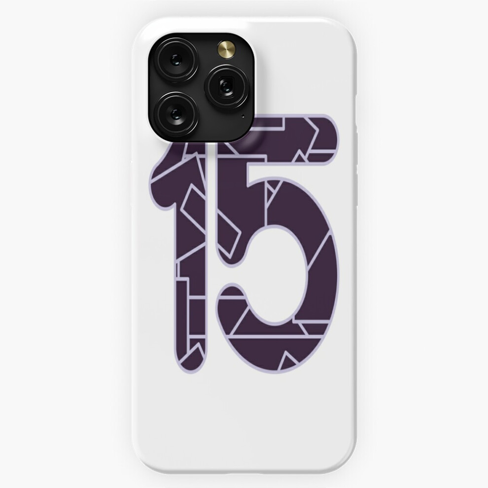 (The Number Fifteen (15) In Purple=6255) Phone Case For Iphone Samsung 19 18 17 16 14 13 12 11 Plus Pro Max Galaxy S28 S27 S26 S25 S24 S23 S22 Ul Dark/Purple 4741628090450