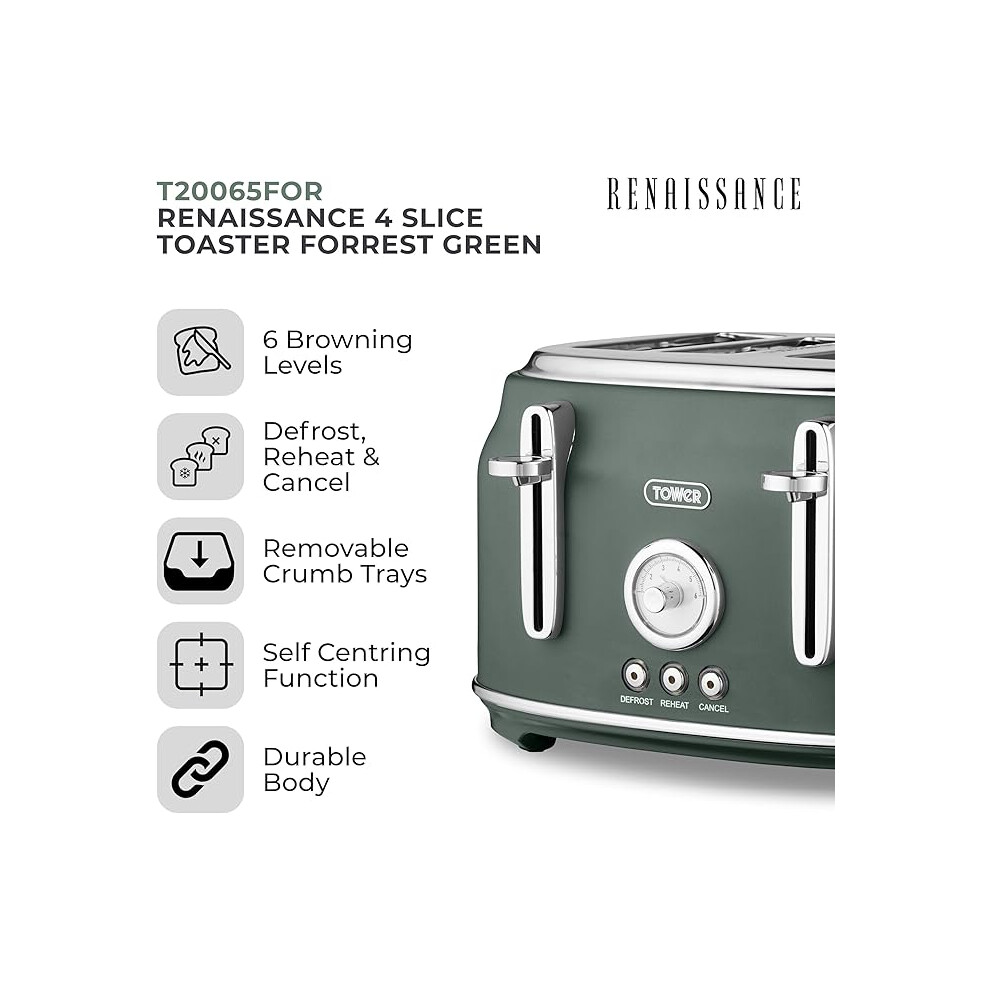 tower-renaissance-4-slice-toaster-t20065for--forest-green