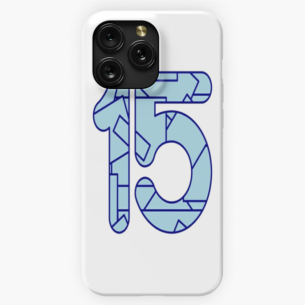 (The Number Fifteen (15) In Blue=6109) Phone Case For Iphone Samsung 19 18 17 16 14 13 12 11 Plus Pro Max Galaxy S28 S27 S26 S25 S24 S23 S22 Ult Light/Blue 4741628088969