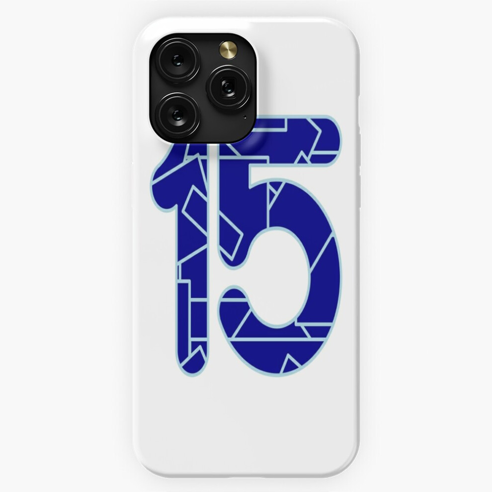(The Number Fifteen (15) In Blue=6112) Phone Case For Iphone Samsung 19 18 17 16 14 13 12 11 Plus Pro Max Galaxy S28 S27 S26 S25 S24 S23 S22 Ultr Dark/Blue 4741628088990