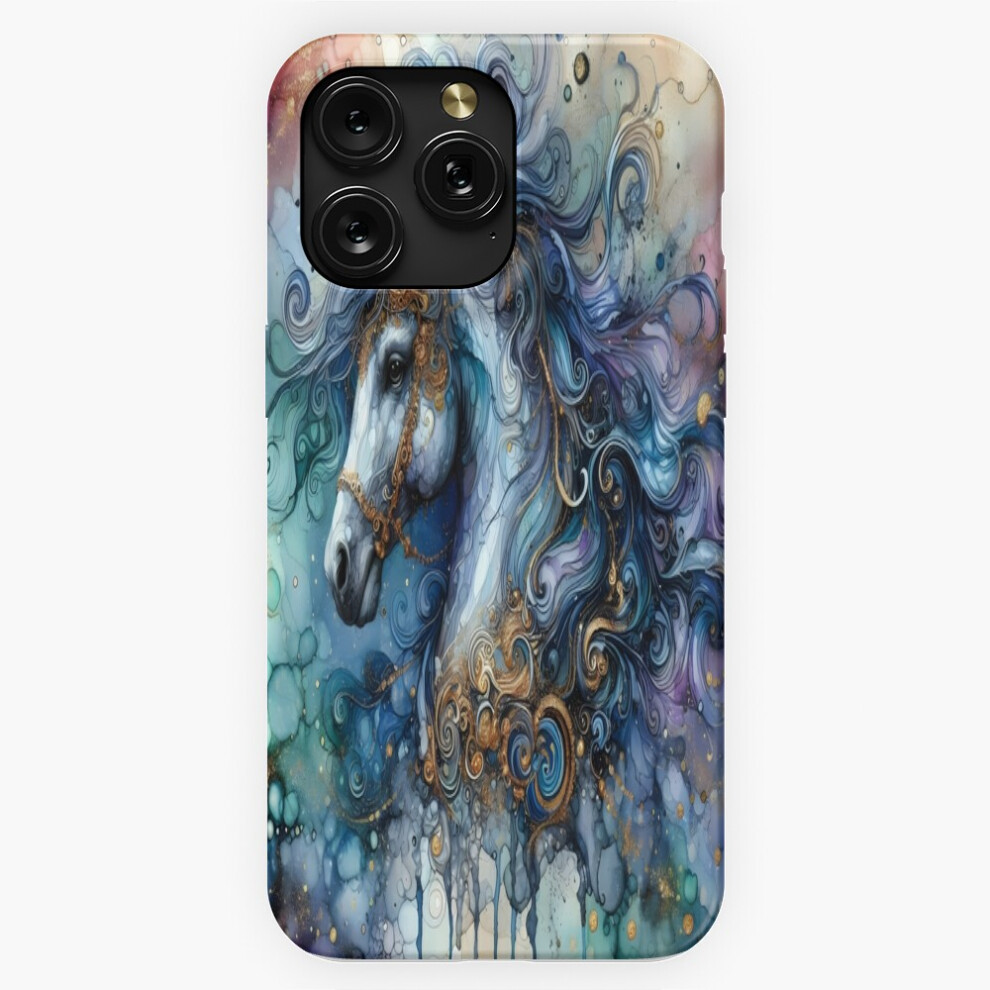 (Alcohol Ink Fantasy Horse =6155) Phone Case For Iphone Samsung 19 18 17 16 14 13 12 11 Plus Pro Max Galaxy S28 S27 S26 S25 S24 S23 S22 Ultra Not Blue 4741628089430