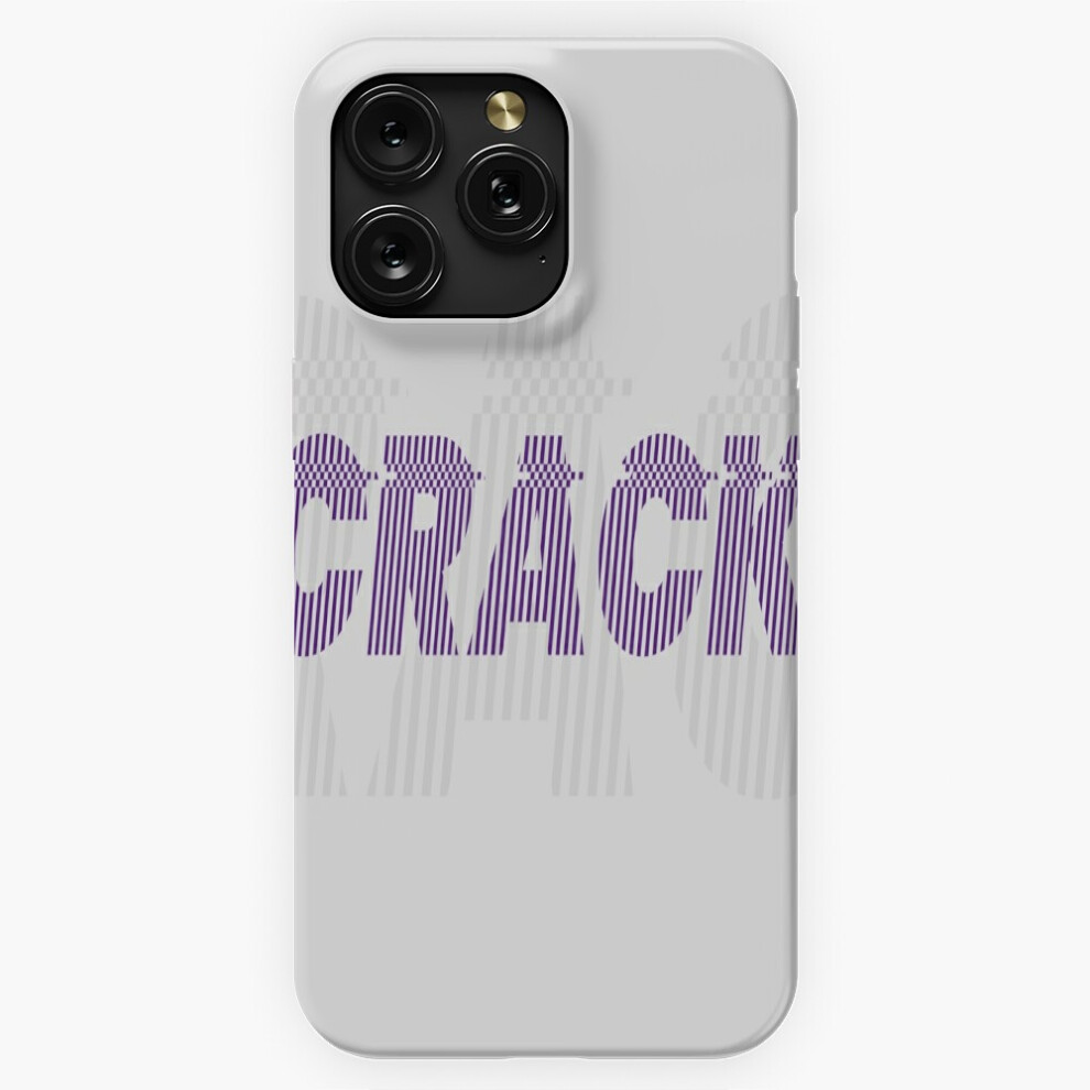(Cracked Typography 'Crack' (Violet )=6052) Phone Case For Iphone Samsung 19 18 17 16 14 13 12 11 Plus Pro Max Galaxy S28 S27 S26 S25 S24 S23 Eggplant 4741628088389