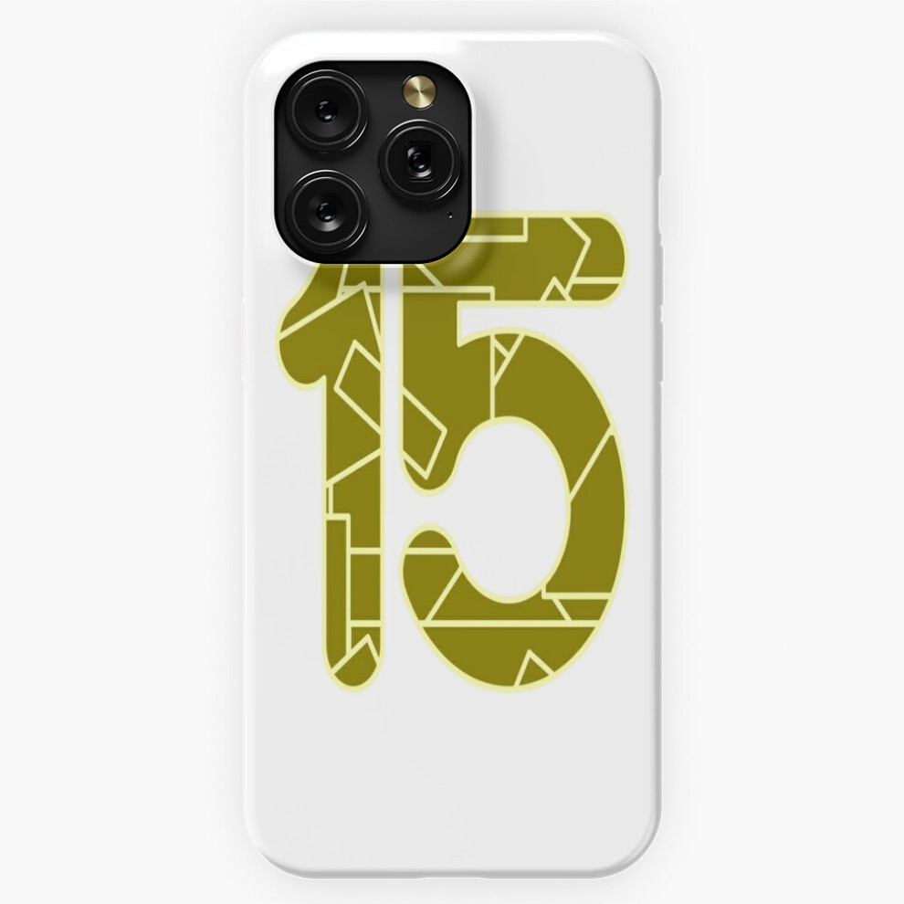 (The Number Fifteen (15) In Yellow=6051) Phone Case For Iphone Samsung 19 18 17 16 14 13 12 11 Plus Pro Max Galaxy S28 S27 S26 S25 S24 S23 S22 Ul Dark/Yellow 4741628088372