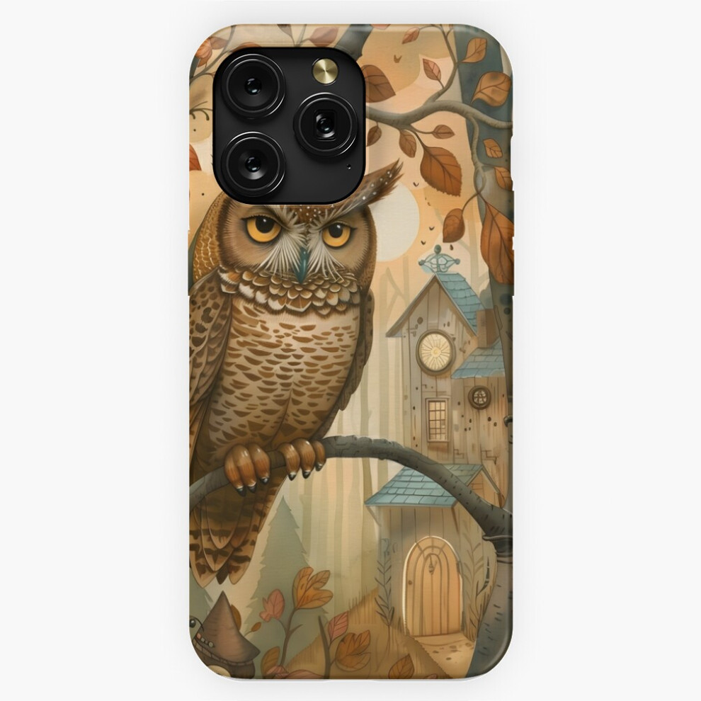 (Illustration Of A Wise Owl Perched On A Tree Branch.=6050) Phone Case For Iphone Samsung 19 18 17 16 14 13 12 11 Plus Pro Max Galaxy S28 S27 S26 S25 4741628088358