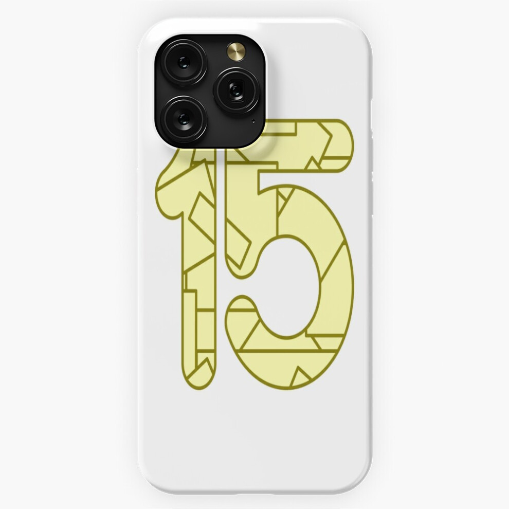 (The Number Fifteen (15) In Yellow=6043) Phone Case For Iphone Samsung 19 18 17 16 14 13 12 11 Plus Pro Max Galaxy S28 S27 S26 S25 S24 S23 S22 U Light/Yellow 4741628088280