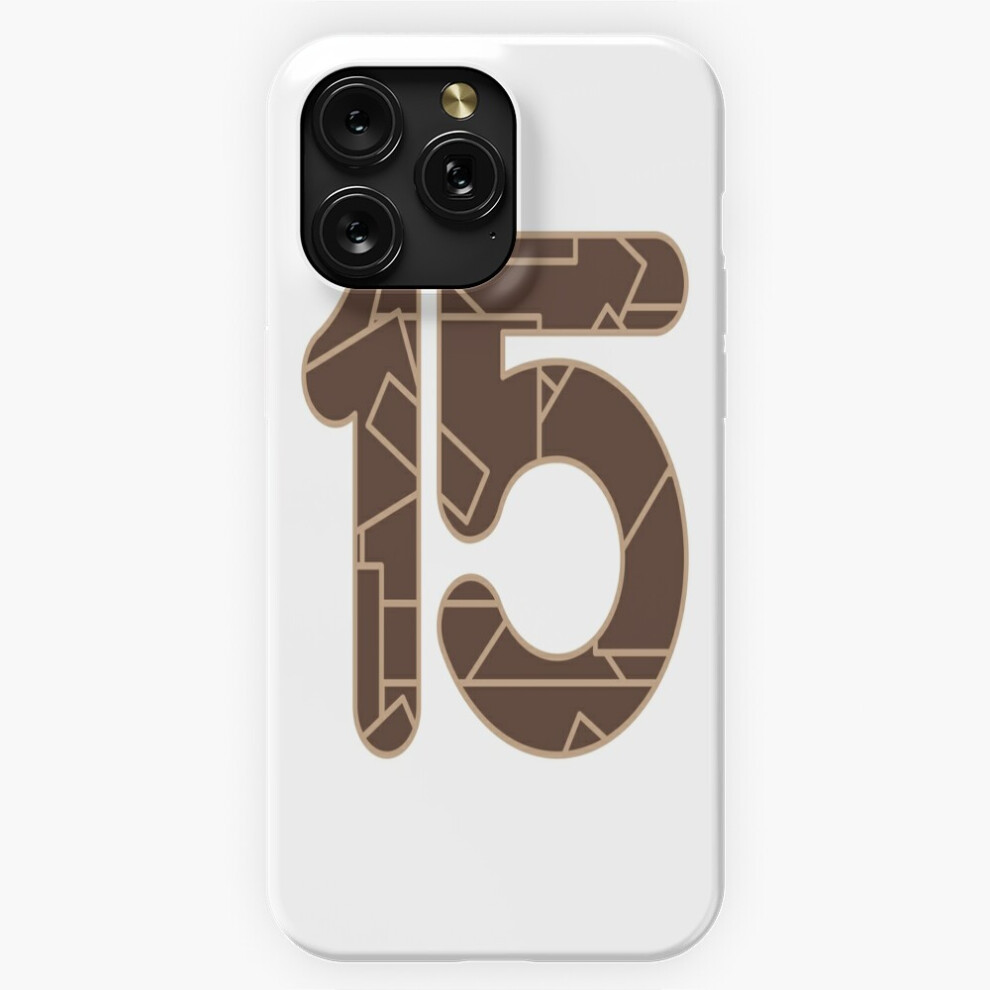 (The Number Fifteen (15) In Brown=6035) Phone Case For Iphone Samsung 19 18 17 16 14 13 12 11 Plus Pro Max Galaxy S28 S27 S26 S25 S24 S23 S22 Ult Dark/Brown 4741628088204