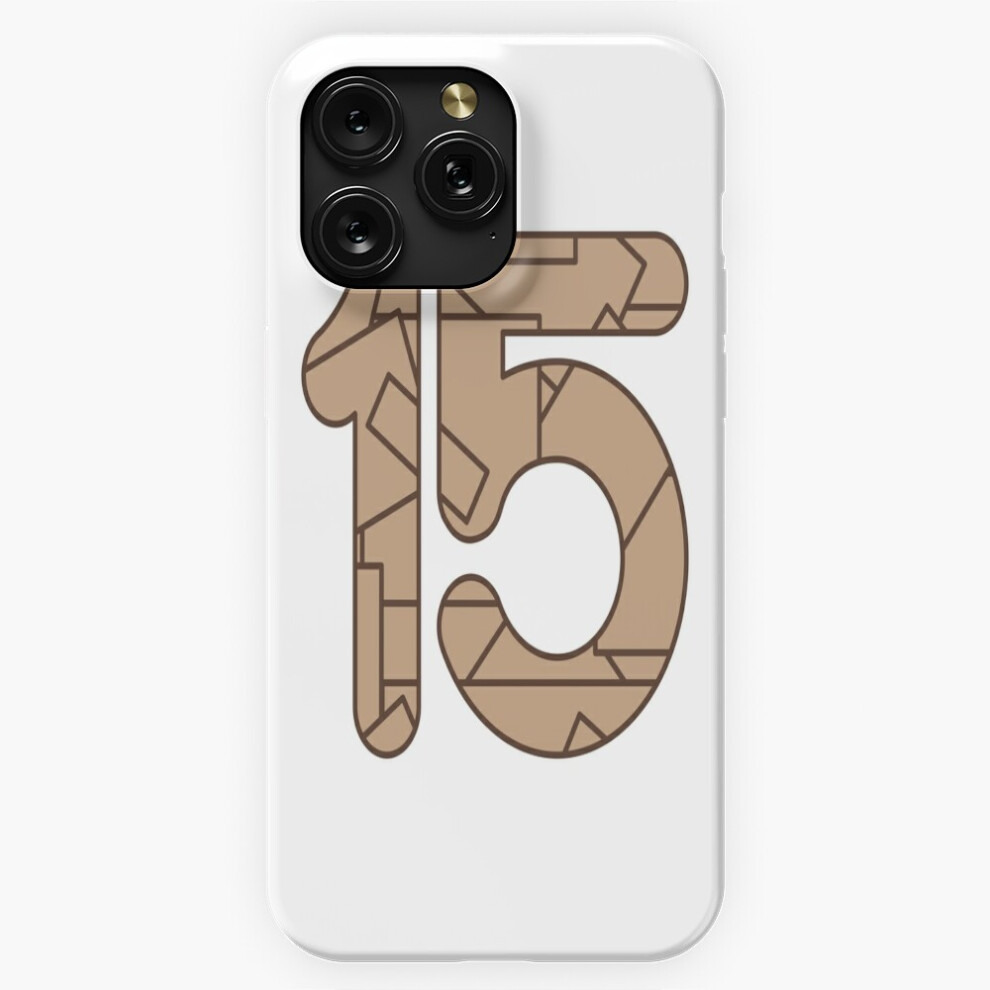 (The Number Fifteen (15) In Brown=6020) Phone Case For Iphone Samsung 19 18 17 16 14 13 12 11 Plus Pro Max Galaxy S28 S27 S26 S25 S24 S23 S22 Ul Light/Brown 4741628088051
