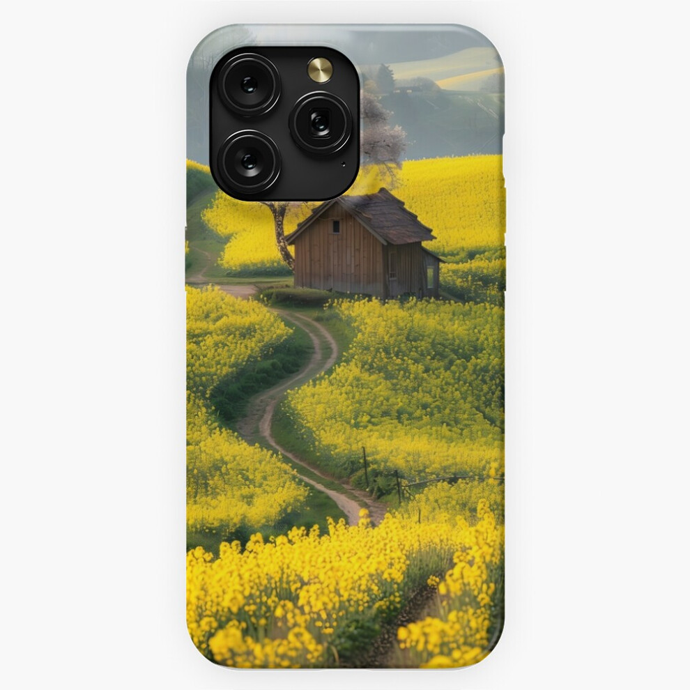 (Scenic Path Through Fields With Solitary Cabin=5479) Phone Case For Iphone Samsung 19 18 17 16 14 13 12 11 Plus Pro Max Galaxy S28 S27 S26 S25 Yellow 4741628082530