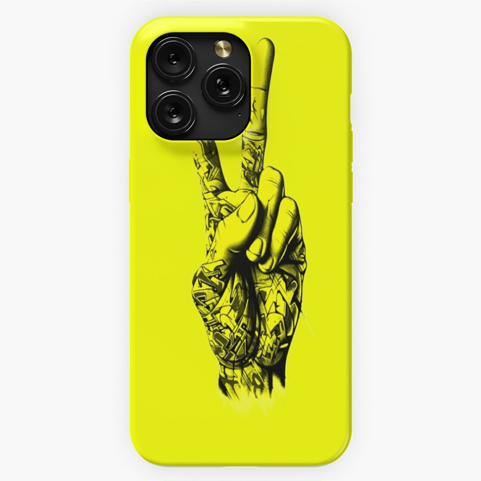 (Peace Sign Graffiti Hand Summer Vibe=6680) Phone Case For Iphone Samsung 19 18 17 16 14 13 12 11 Plus Pro Max Galaxy S28 S27 S26 S25 S24 S23 S Yellow 4741628094786