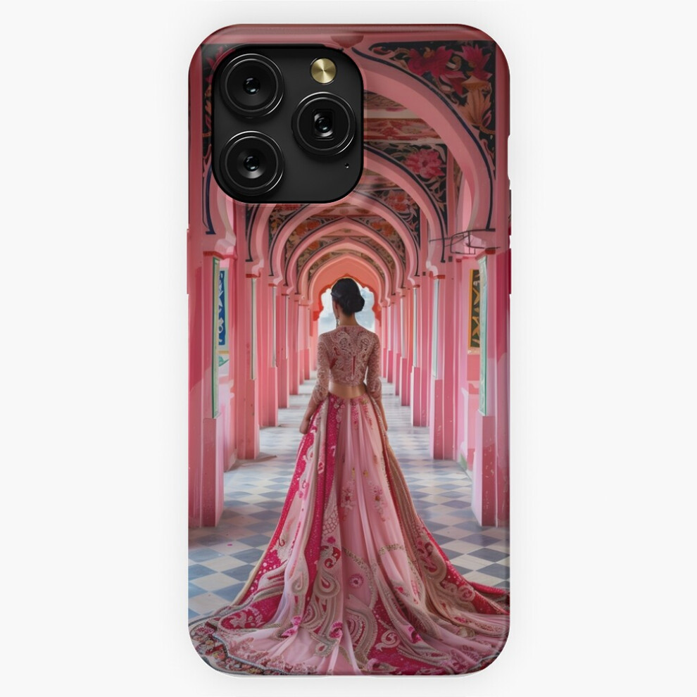 (Elegant Woman In Ornate Gown In Colorful Arched Hallway=6676) Phone Case For Iphone Samsung 19 18 17 16 14 13 12 11 Plus Pro Max Galaxy S28 S27 S26 S 4741628094748