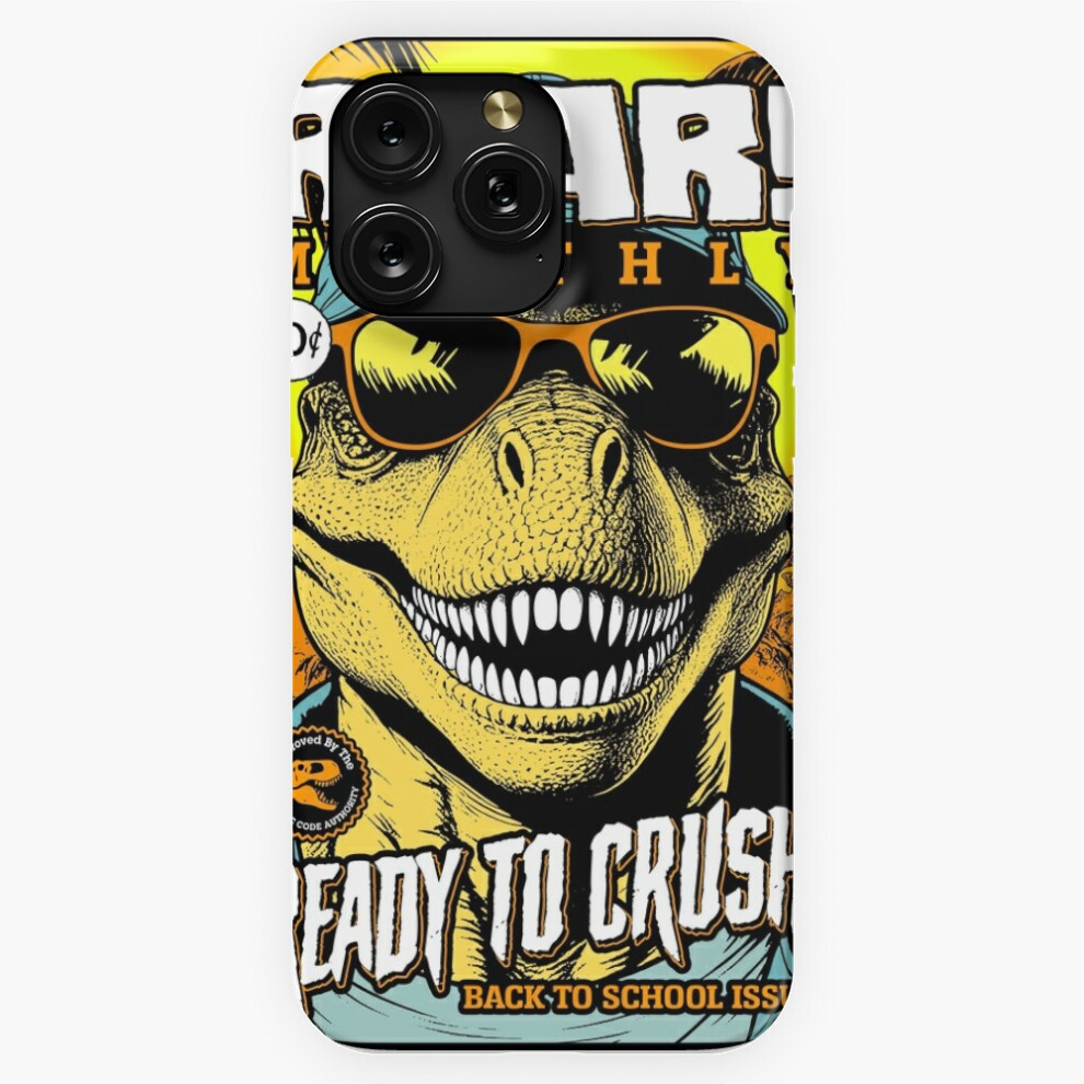 (Back To School Dinosaur Funny T-Rex Roar Crush Magazine=6665) Phone Case For Iphone Samsung 19 18 17 16 14 13 12 11 Plus Pro Max Galaxy S28 S27 S26 S 4741628094632