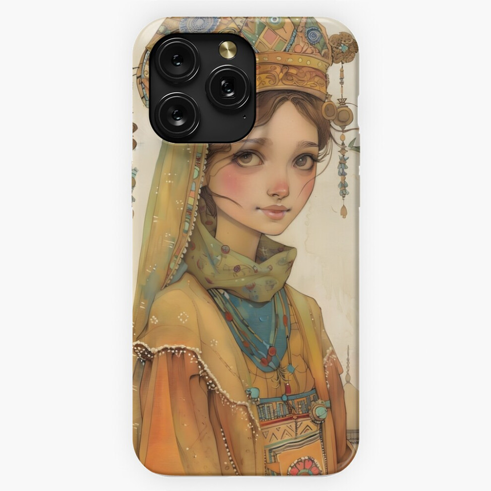(Elegant Woman With Ornate Headdress And Colorful Attire=6512) Phone Case For Iphone Samsung 19 18 17 16 14 13 12 11 Plus Pro Max Galaxy S28 S27 S26 S 4741628093079