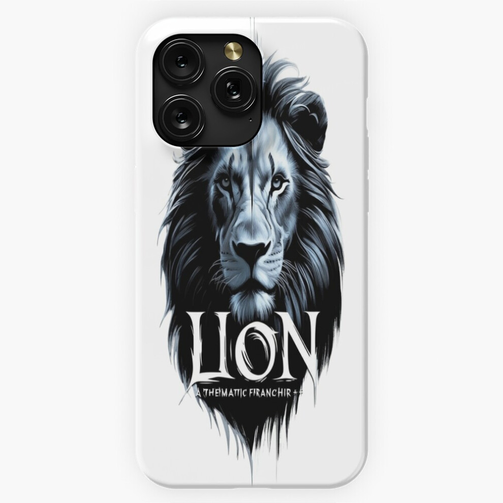 (Black And White Lion With An Inscription.=7720) Phone Case For Iphone Samsung 19 18 17 16 14 13 12 11 Plus Pro Max Galaxy S28 S27 S26 S25 S24 S23 S22 White,Black 4741628105390