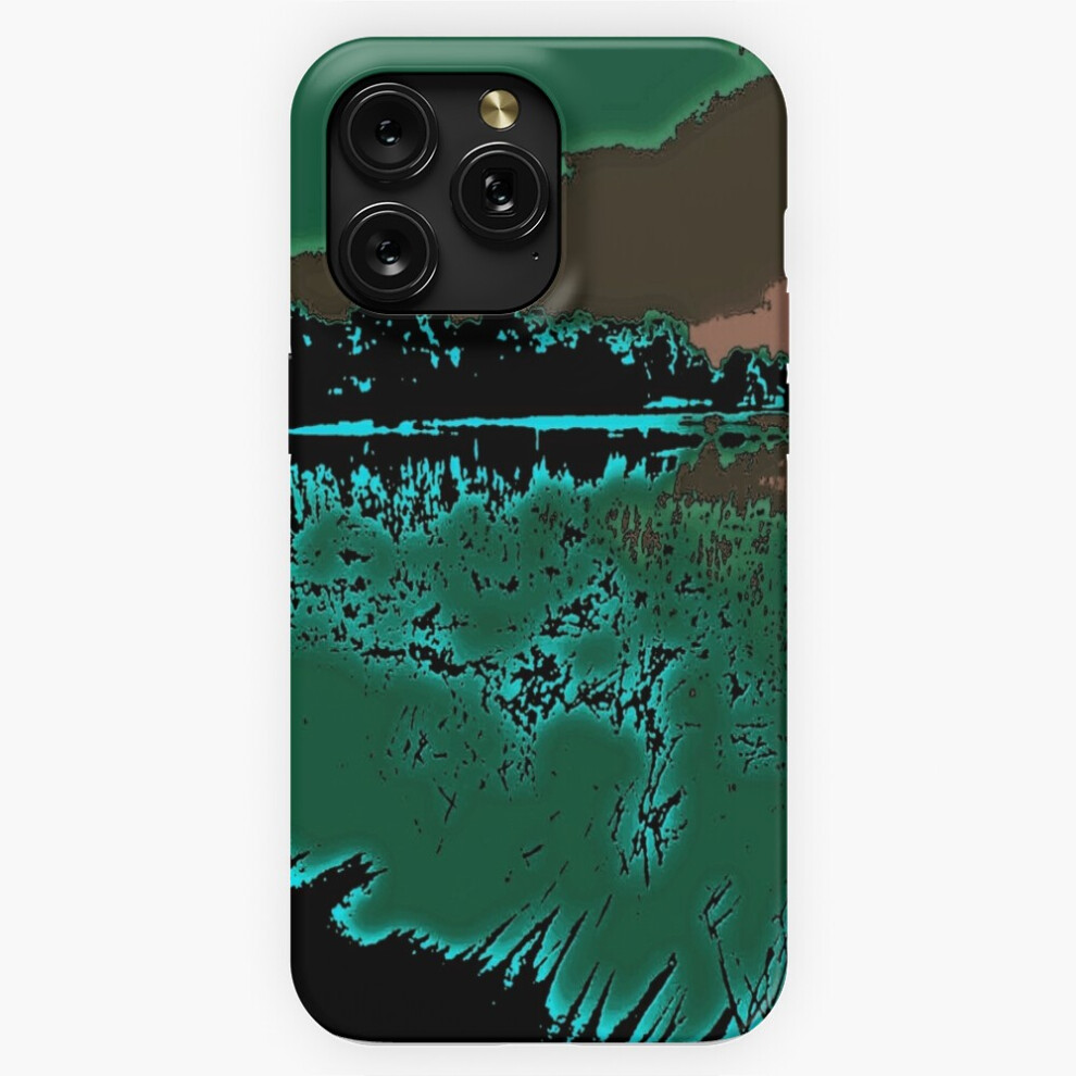 (Lakeside Surreal Landscape Modern Abstract #2=7559) Phone Case For Iphone Samsung 19 18 17 16 14 13 12 11 Plus Pro Max Galaxy S28 S27 S Green 4741628103754