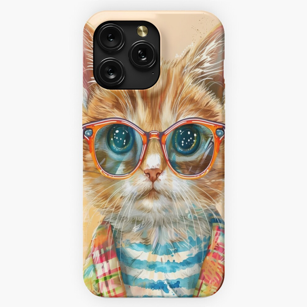 (Portrait Of A Cat With Glasses=7437) Phone Case For Iphone Samsung 19 18 17 16 14 13 12 11 Plus Pro Max Galaxy S28 S27 S26 S25 S24 S23 S22 Ultra Note 4741628102504