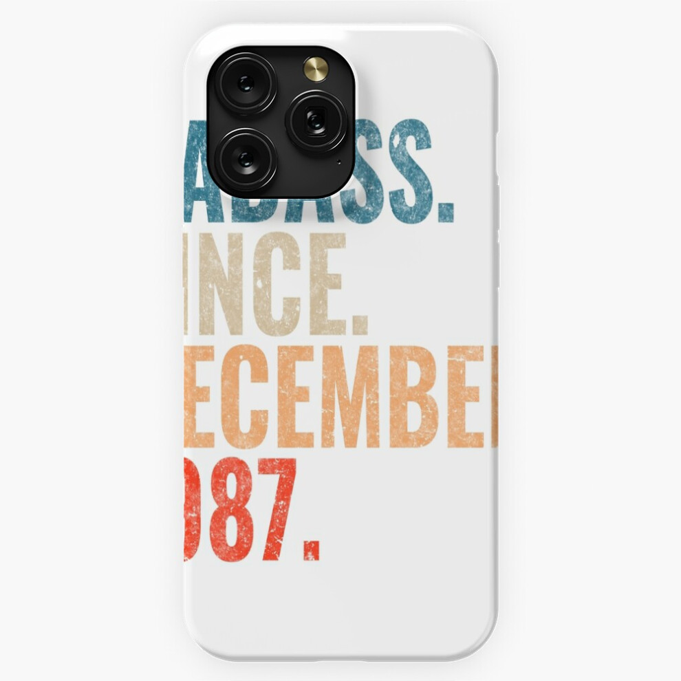 (Badass Since December 1987 Vintage 1987 December Birthday Gift=7422) Phone Case For Iphone Samsung 19 18 17 16 14 13 12 11 Plus Pro Max Galaxy S28 S2 4741628102351