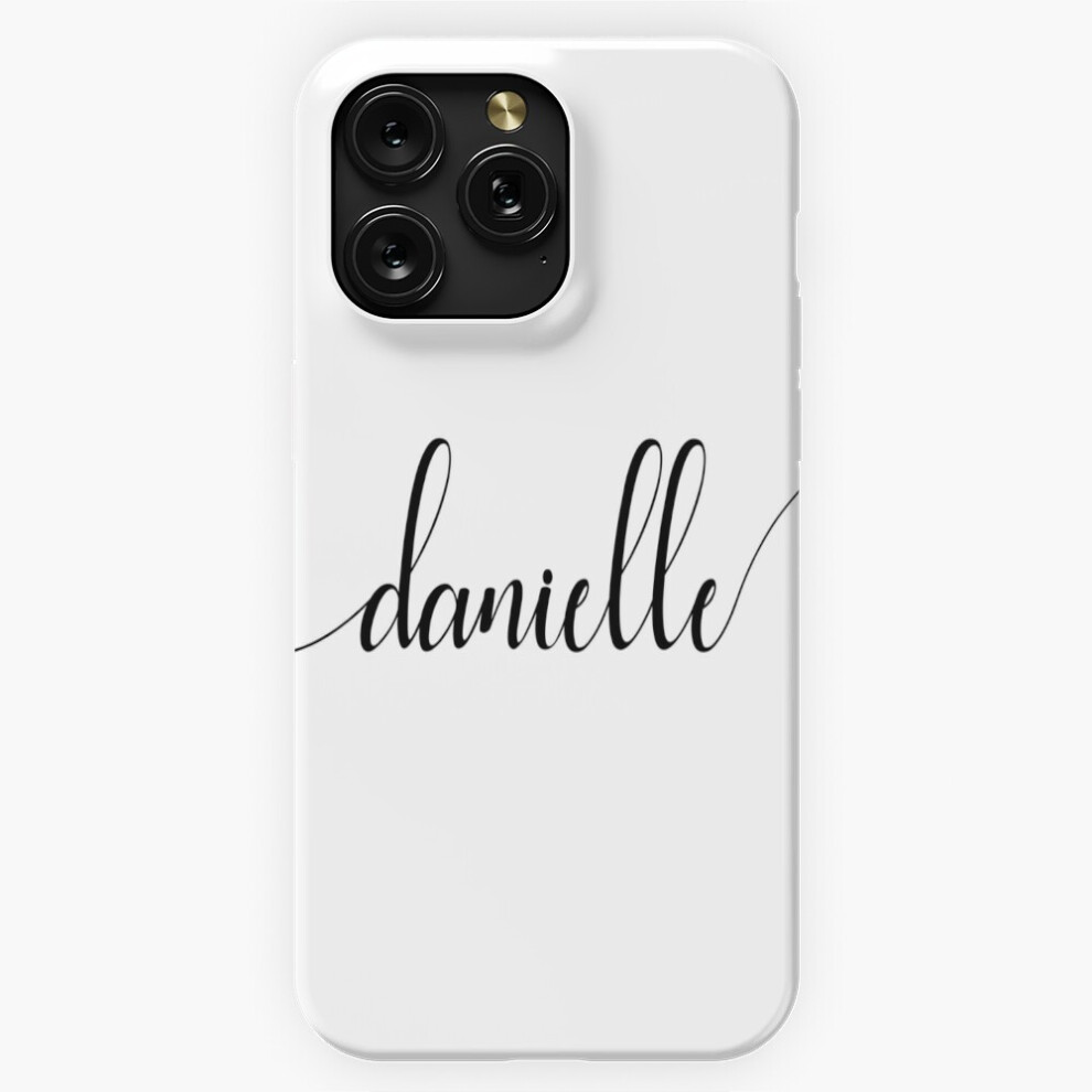 (Danielle - Custom Name On Delicate Cursive Font=8569) Phone Case For Iphone Samsung 19 18 17 16 14 13 12 11 Plus Pro Max Galaxy S28 S27 S26 S25 Black 4741628114057