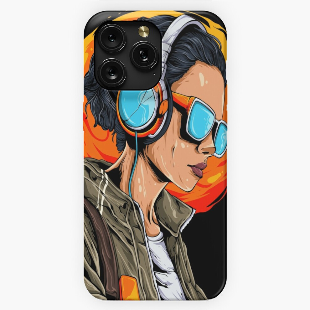 (Girl With Headphones And Sunglasses.=8515) Phone Case For Iphone Samsung 19 18 17 16 14 13 12 11 Plus Pro Max Galaxy S28 S27 S26 S25 S24 S23 S22 Ultr 4741628113500
