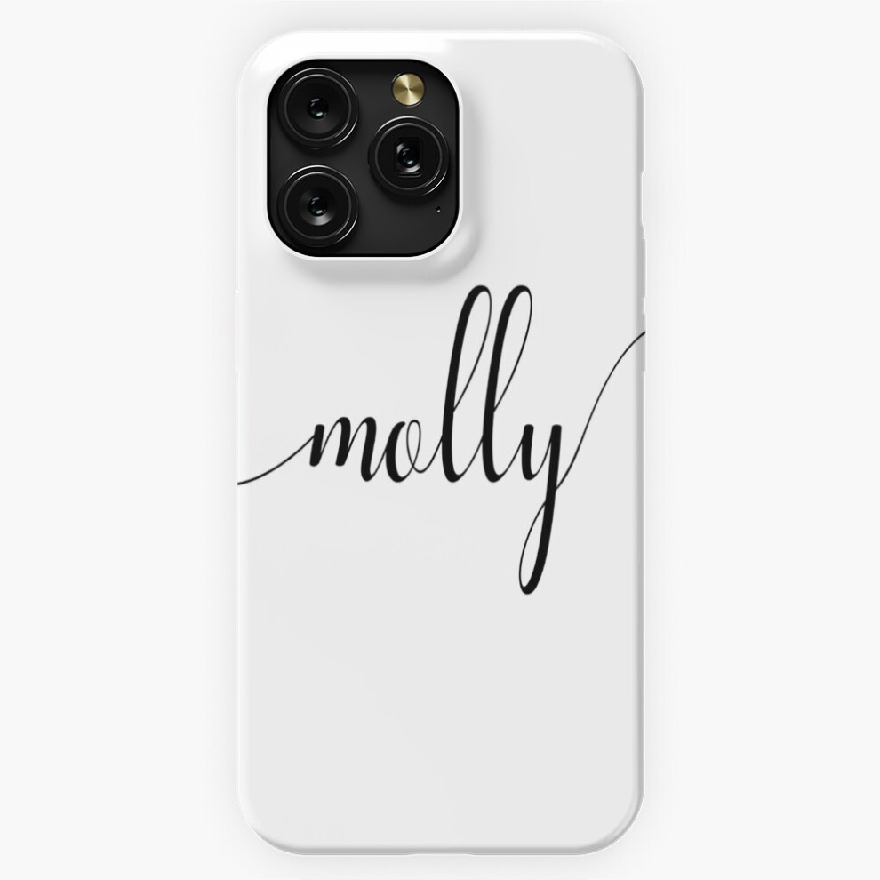 (Molly - Custom Name On Delicate Cursive Font=8426) Phone Case For Iphone Samsung 19 18 17 16 14 13 12 11 Plus Pro Max Galaxy S28 S27 S26 S25 S2 Black 4741628112596