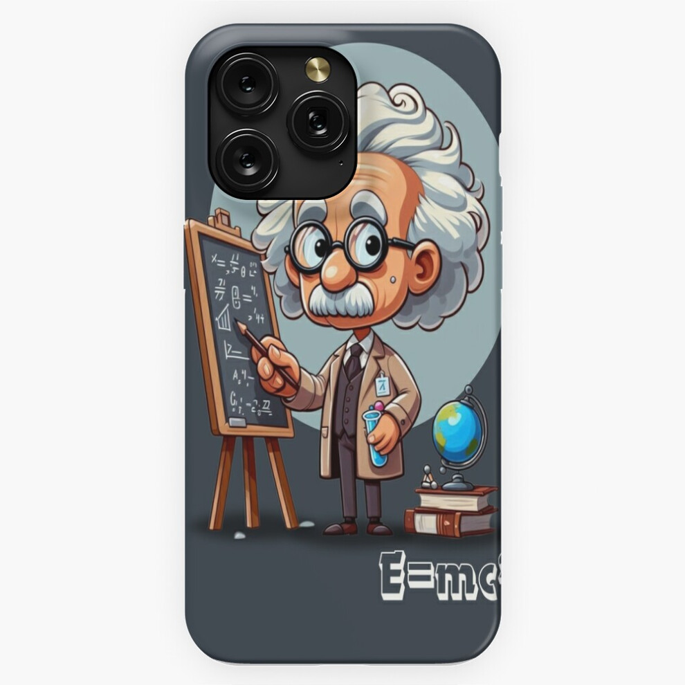 (Albert Einstein Cartoon ( Background)=8485) Phone Case For Iphone Samsung 19 18 17 16 14 13 12 11 Plus Pro Max Galaxy S28 S27 S26 S25 S24 S23 S22 Blue 4741628113197