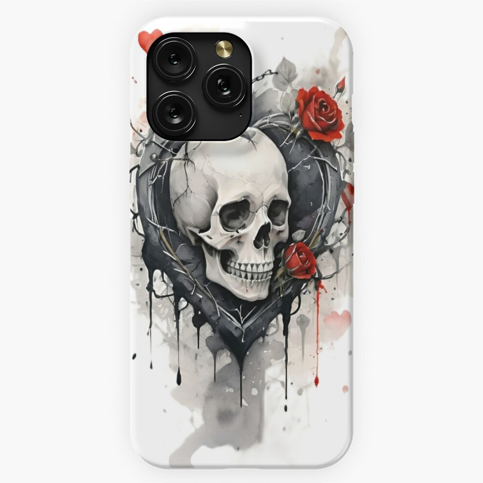 (Gothic Skull With Roses Heart=9982) Phone Case For Iphone Samsung 19 18 17 16 14 13 12 11 Plus Pro Max Galaxy S28 S27 S26 S25 S24 S23 S22 Ultra Note 4741628128467