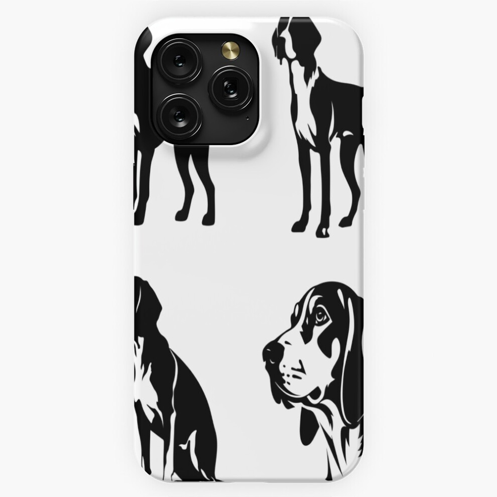 (American Foxhound Silhouettes=9889) Phone Case For Iphone Samsung 19 18 17 16 14 13 12 11 Plus Pro Max Galaxy S28 S27 S26 S25 S24 S23 S22 Ultra Black 4741628127514