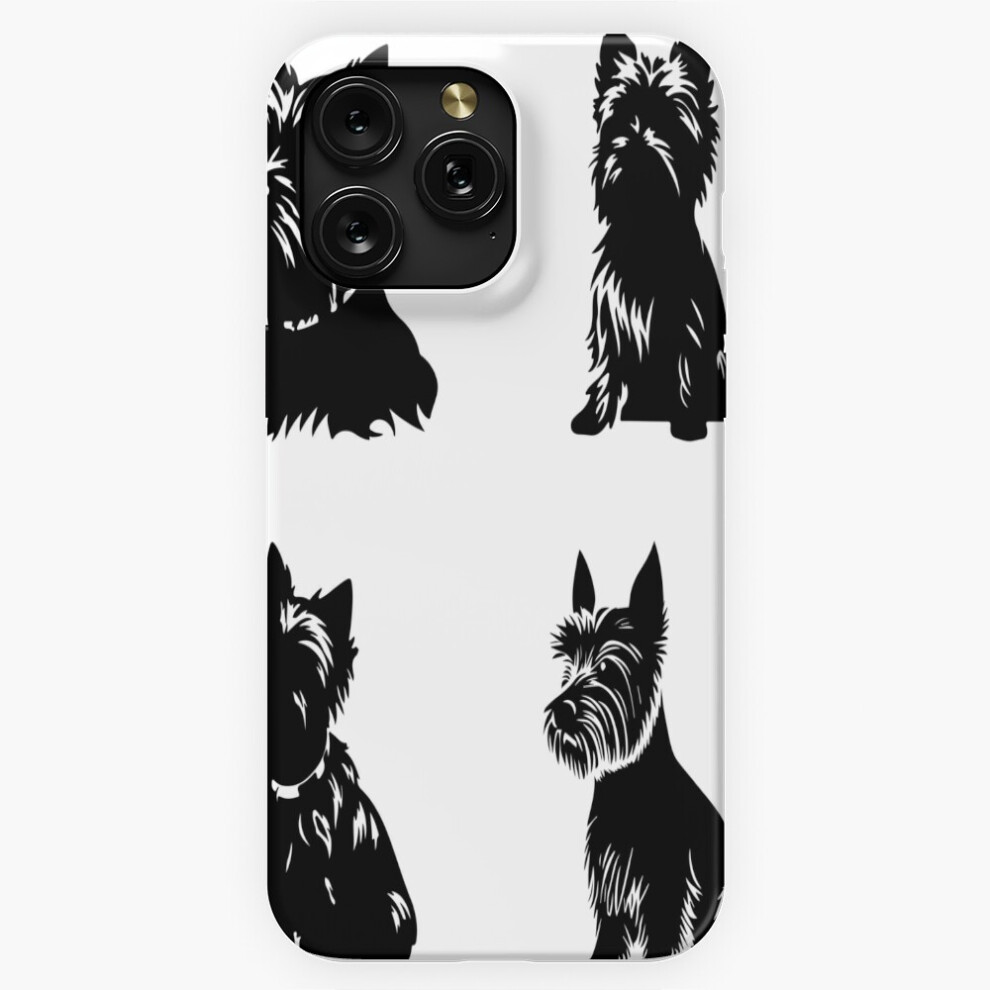 (Cairn Terrier Dog Silhouettes=9421) Phone Case For Iphone Samsung 19 18 17 16 14 13 12 11 Plus Pro Max Galaxy S28 S27 S26 S25 S24 S23 S22 Ultra Black 4741628122748