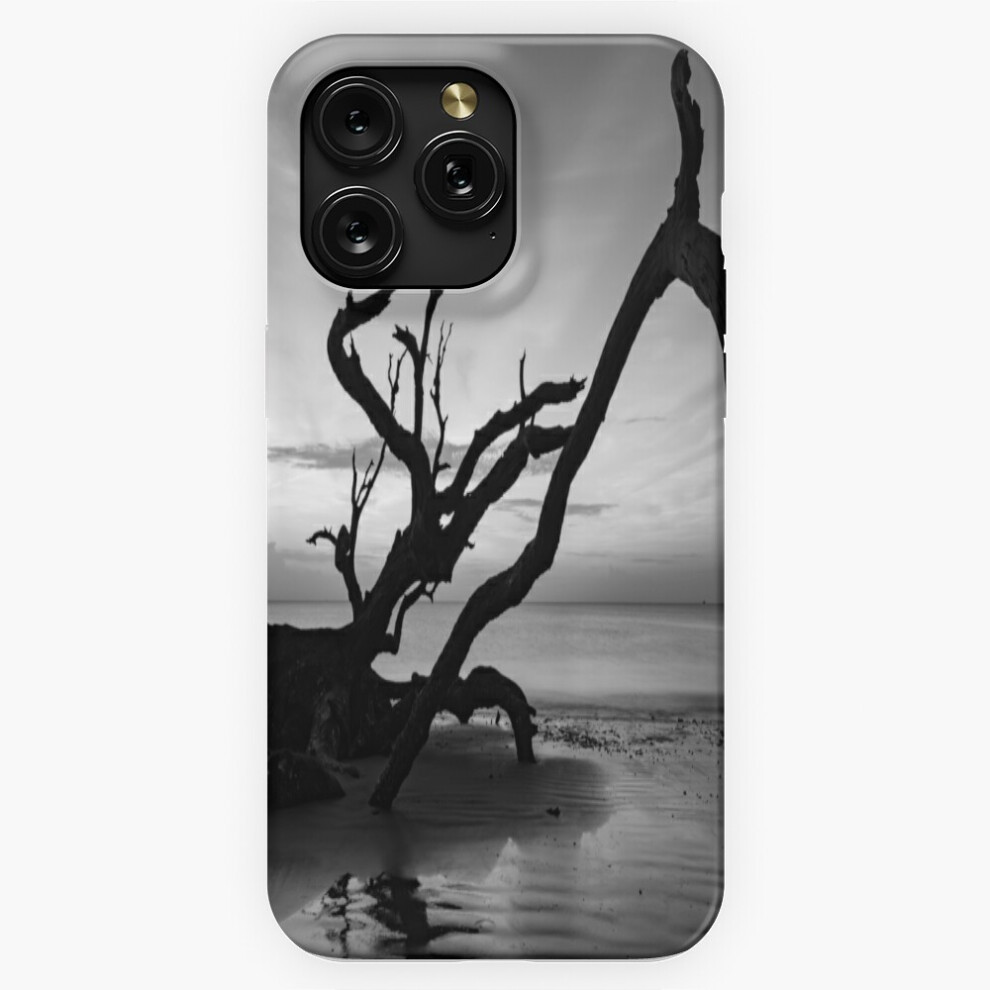 (Driftwood Dawn Along Jekyll Island - Black And White Edition=10503) Phone Case For Iphone Samsung 19 18 17 16 14 13 12 11 Plus Pro Max Galaxy S28 S27 White,Black 4741628133782