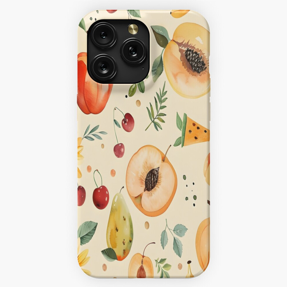 (Retro Looking Style Summer Fruits Vibrant Art For Fruit Lovers And Tropical Decor=10555) Phone Case For Iphone Samsung 19 18 17 16 14 13 12 11 Plus P 4741628134314