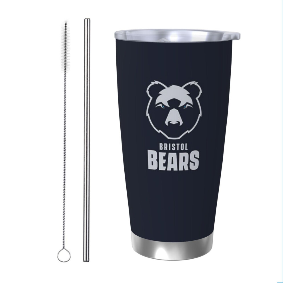 (Bristol Bears Logo 2 _1551) Stainless Steel Tumbler 20oz Insulated Coffee Travel Funny Birthday Christmas Gifts for Women Men Boss Coworker