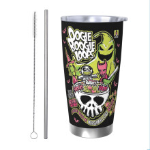(Oogie Boogie Loops_1005) Stainless Steel Tumbler 20oz Insulated Coffee Travel Funny Birthday Christmas Gifts for Women Men Boss Coworker