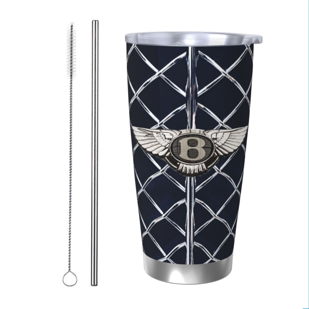 (Luxury Fast Cars Bentley Logo Grill_875) Stainless Steel Tumbler 20oz Insulated Coffee Travel Funny Birthday Christmas Gifts for Women Men Boss Coworker