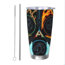 (ARK Obelisk Mural_298) Stainless Steel Tumbler 20oz Insulated Coffee Travel Funny Birthday Christmas Gifts for Women Men Boss Coworker