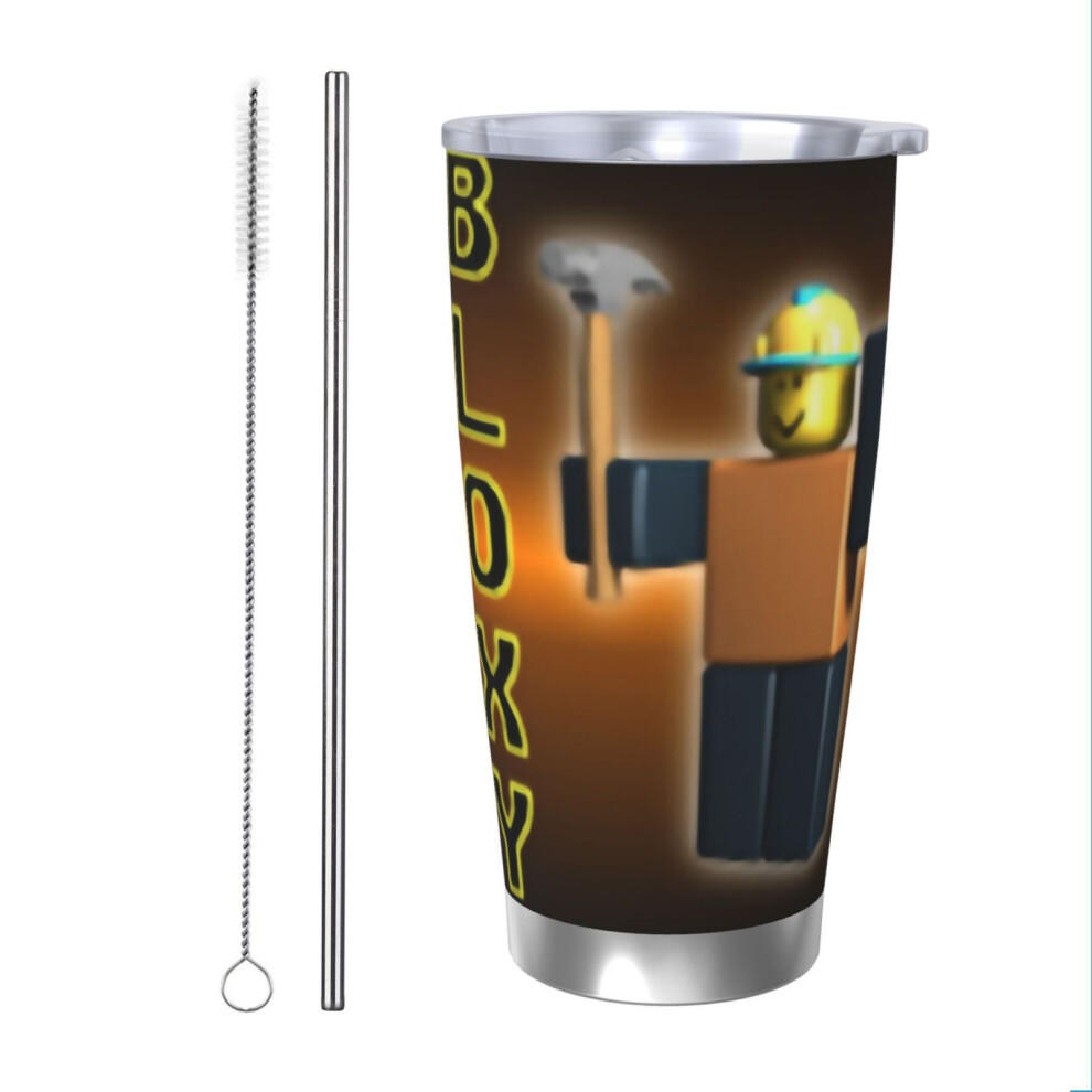 Feelous (Bloxy Cola Bigger_28) Stainless Steel Tumbler 20Oz Insulated Coffee Travel Funny Birthday Christmas Gifts For Women Men Boss Coworker