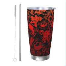 (Final Fantasy Moogle-verse (red)_828) Stainless Steel Tumbler 20oz Insulated Coffee Travel Funny Birthday Christmas Gifts for Women Men Boss Coworker