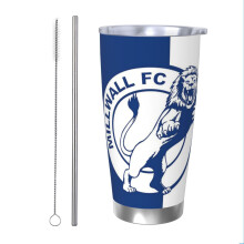(Millwall FC The Lions_1245) Stainless Steel Tumbler 20oz Insulated Coffee Travel Funny Birthday Christmas Gifts for Women Men Boss Coworker