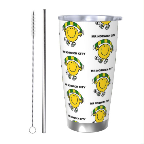 (Mr Norwich City - Football_1315) Stainless Steel Tumbler 20oz Insulated Coffee Travel Funny Birthday Christmas Gifts for Women Men Boss Coworker