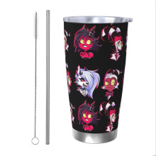 (Helluva Gang_80) Stainless Steel Tumbler 20oz Insulated Coffee Travel Funny Birthday Christmas Gifts for Women Men Boss Coworker
