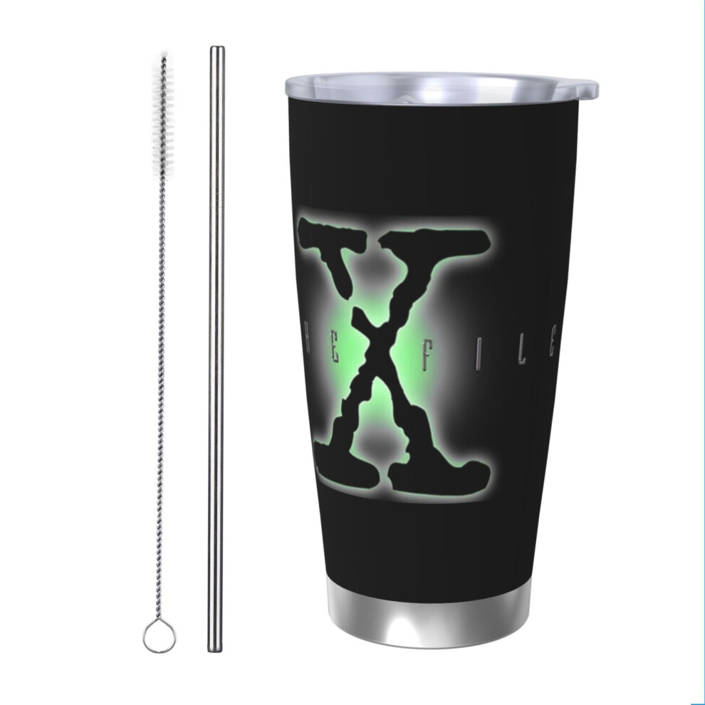 (The X Files_9306) Stainless Steel Tumbler 20oz Insulated Coffee Travel Funny Birthday Christmas Gifts for Women Men Boss Coworker